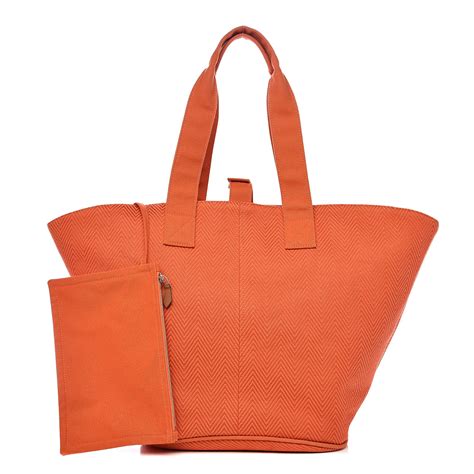 hermes canvas beach bag|Hermes cut out bag.